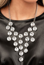 Load image into Gallery viewer, Spotlight Stunner - Cascading White Rhinestone Necklace - Paparazzi Accessories