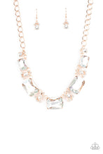 Load image into Gallery viewer, Flawlessly Famous - Multi Iridescent and Rose Gold Necklace - Paparazzi Accessories