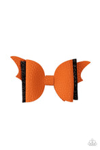 Load image into Gallery viewer, SPOOK-taculer, SPOOK-taculer - Orange and Black Bat Hair Clip - Halloween - Paparazzi Accessories