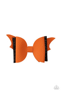 SPOOK-taculer, SPOOK-taculer - Orange and Black Bat Hair Clip - Halloween - Paparazzi Accessories
