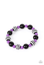 Load image into Gallery viewer, Starlet Shimmer Striped Stretchy Bracelets - Paparazzi Accessories