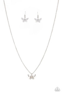 Flutter Love - Multi - Iridescent Necklace - Paparazzi Accessories