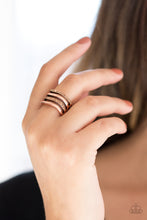 Load image into Gallery viewer, Pageant Wave - Copper Ring - Paparazzi Accessories - All That Sparkles XOXO