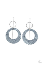 Load image into Gallery viewer, Stellar Stylist - Silver Iridescent Acrylic Hoop Earrings - Paparazzi Accessories