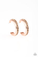 Load image into Gallery viewer, 5th Avenue Fashionista - Copper Hoop Earrings - Paparazzi Accessories - All That Sparkles XOXO