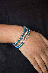 Immeasurably Infinite - Blue Stretchy "Infinity" Bracelet - Paparazzi Accessories