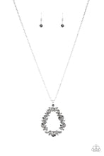 Load image into Gallery viewer, Making Millions - Silver Rhinestone Teardrop Necklace - Paparazzi Accessories - All That Sparkles Xoxo 