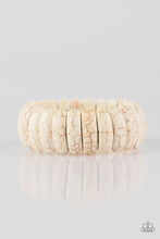 Load image into Gallery viewer, Peacefully Primal - White Crackle Stone Stretchy Bracelet - Paparazzi Accessories